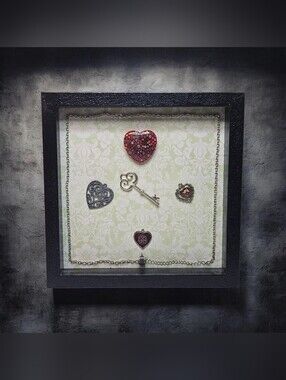 "Key To My Heart" Shadow Box Handcrafted